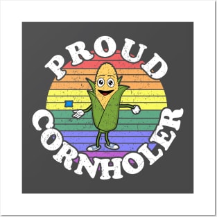 Retro LGBT Proud Cornholer Cornhole Posters and Art